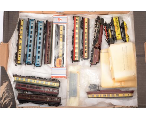 British Outline N Gauge Steam Locomotives and Coaching Stock, unboxed Graham Farish locomotive and tender Duchess of Hamilton