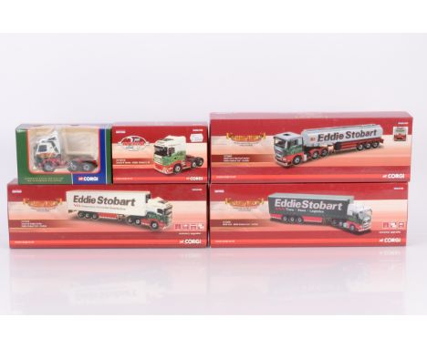 Corgi Eddie Stobart Diecast Haulage Vehicles, five boxed examples, 1:50 scale examples Hauliers of Renown CC15207 MAN TG-X fu