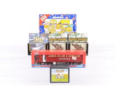 Modern Diecast Vehicles, all boxed, Britain's 8711 Ferguson TE 20 Golden Anniversary Tractor with stand and driver, Corgi Hau