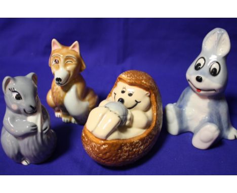 FOUR WADE 'C AND S COLLECTABLES' FIGURES  TO INCLUDE 'HOLLY HEDGEHOG'