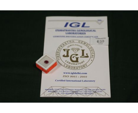 AN IGL CERTIFIED 2.25CT RUBY 
