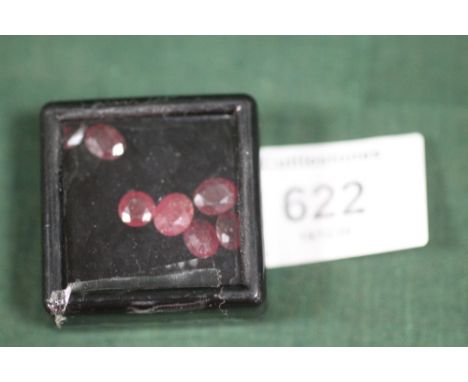 SEVEN ASSORTED RUBY TYPE STONES 