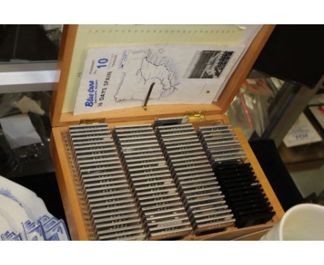 TWO BOXES OF PROJECTOR SLIDES 