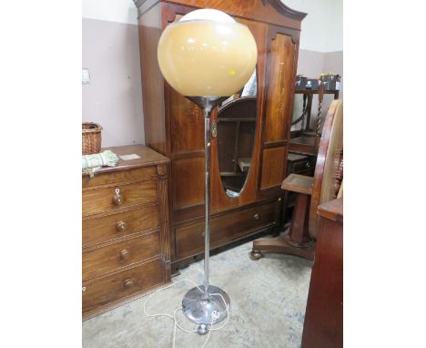 A HARVEY GUZZINI RETRO FLOOR LAMP WITH ORIGINAL HARVEY GUZZINI 'MADE IN ITALY' STICKER  H-176 CM