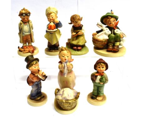 SEVEN ASSORTED HUMMEL/GOEBEL FIGURES,  the tallest 14.5cm high
