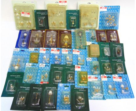 FORTY 1/12 SCALE DOLL'S HOUSE LIGHT FITTINGS  each in original packaging.