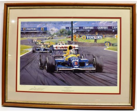 NICHOLAS WATTS (BRITISH, CONTEMPORARY)  'Leader of the Pack', Nigel Mansell drives the Williams-Renault FW 14B to victory in 