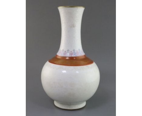 A Chinese bianco sopra bianco bottle vase, Kangxi mark but later, height 41cm