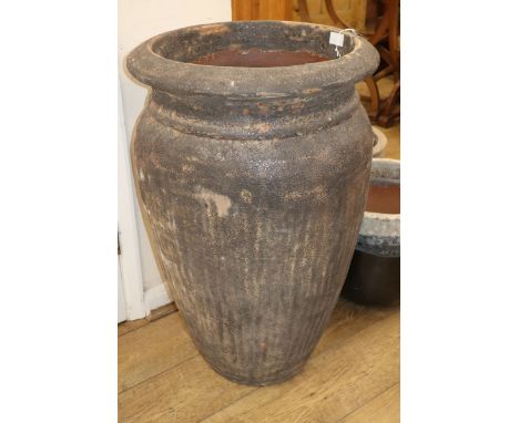 A large glazed earthenware garden planter Height 82cm