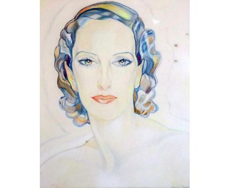 Boris Smirnoff (1895-1976)coloured pencilPortrait of a womansigned35 x 29cm
