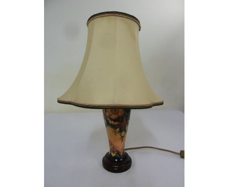 Moorcroft table lamp to include silk shade