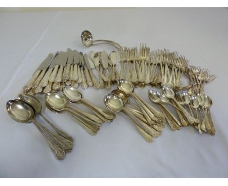 Butlers silver plated flatware twelve place setting to include knives, forks and spoons