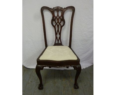 Victorian Chippendale style occasional chair