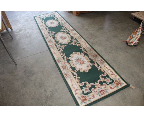 An approx. 10'11 x 2'8" floral patterned runner