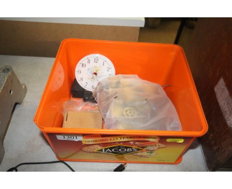 A box containing clock working