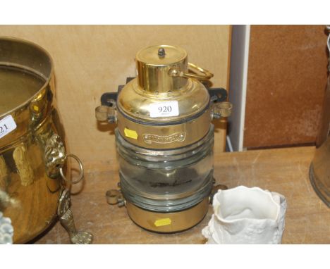 A reproduction ships lamp