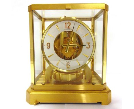 A JAEGER LECOULTRE 'ATMOS' CLOCK,  the white chapter ring with Arabic numerals and baton markers, the movement numbered 27171