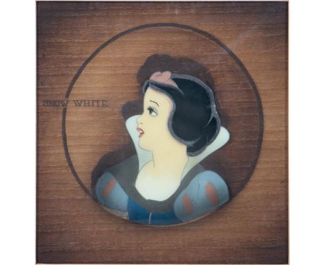 Original animation cel from the production of Disney's Snow White and the Seven Dwarfs, watercolor on celluloid, Title: "Snow