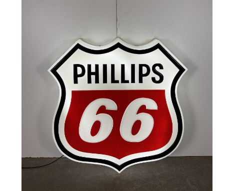 Philips 66 Light-up Advertising Sign. Dimensions (H x W x D): 116 x 116 x 16 cm. Condition: Very Good. Location: The Netherla