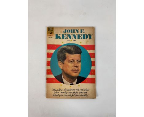 This 1964 August-October comic book is a commemorative issue dedicated to President John F. Kennedy. Published by Dell Publis