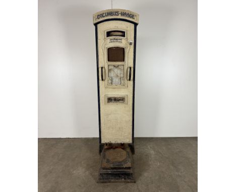 Very Rare Columbus Waage Coin-Op Scale. Germany 1900 Dresden Germany for outside in Railway Station. Dimensions (H x W x D): 