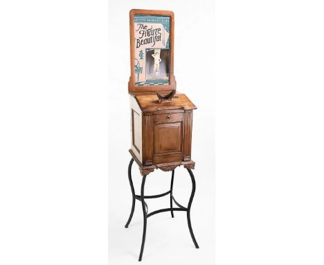 Mills Novelty Co. coin-operated auto stereo-scope viewer flip card machine. Has the original marquee and poster print with ph