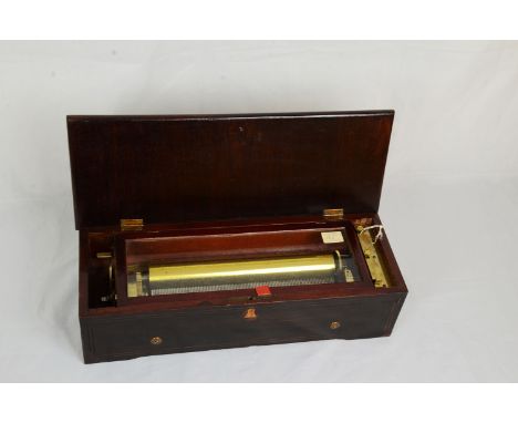 Perfect working condition Swiss music box. 28 cm wide cylinder. Very intricate inlaid cover. No tune sheet. Minimal signs of 