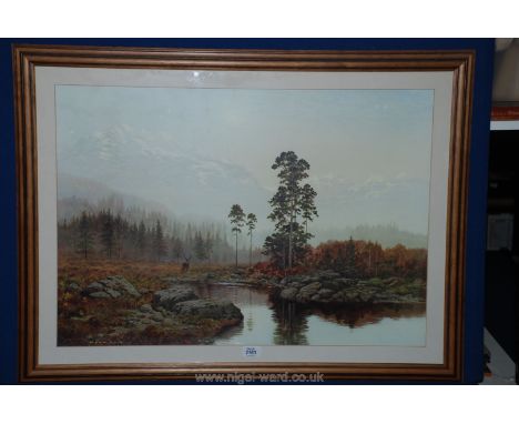 A large Gerald Coulton Print entitled 'Silent Majesty', 32 1/2'' x 23 1/2''