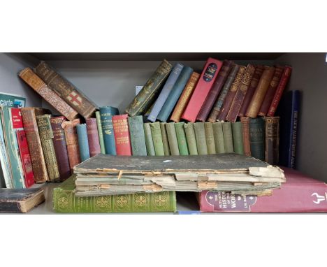 A quantity of antiquarian classic novels to include an 1818 Rob Roy Vol II, an 1889 Pilgrim's Progress and The Works of Shake