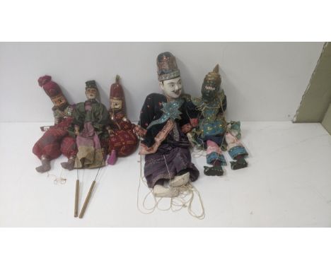 Indian and Thai vintage puppets with painted features to include a demonLocation: LWMIf there is no condition report shown, p