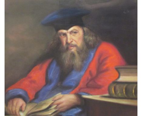 Dutch School (19th Century), Portrait of a scholar, pastel, 38 x 47cm 