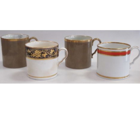 Twenty-two 19th century coffee cans with simple banded decoration, including Wedgwood and Spode (22)  