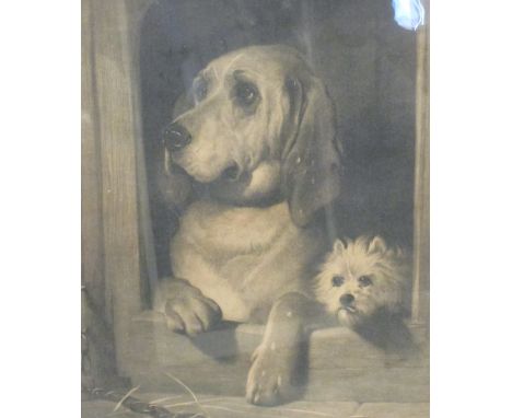 Dignity and Impudence, a print, together with five others and two framed sets of cigarette cards (qty)  