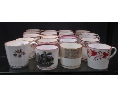 Twenty assorted Regency and later coffee cans, including Minton, Coalport, Spode and others; from the collection of the late 