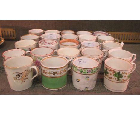 Twenty-four early 19th century coffee cans, inc. Spode, Derby, Coalport & others (24) From the collection of the late Christo