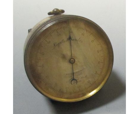 A Negretti and Zambra barometer, cased  