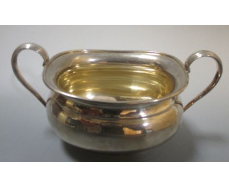 A silver sugar basin by S W Smith, London 1907  