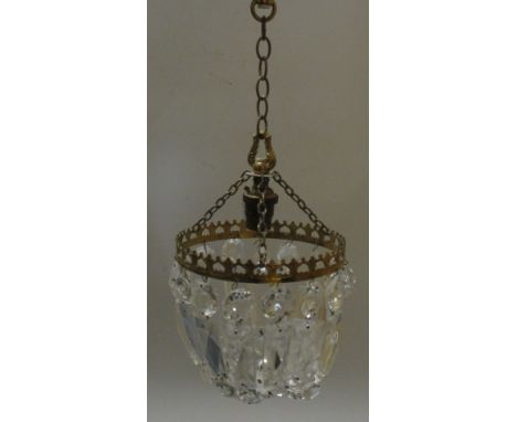A mid 20th century glass ceiling light  
