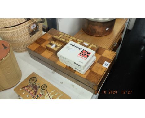 A chess set, Bezique and a Cribbage
