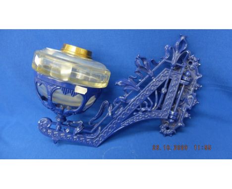An early lamp bracket with an early glass insert, Rd. No. 375800