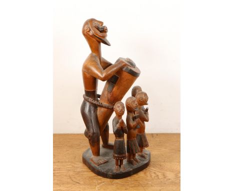 D. R. Congo, a colon group of musicians. h. 44 cm. Provenance: Private Dutch collection, collected in the 1970's. [1]
