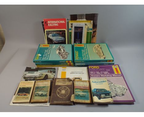 A Collection of Printed Motoring Ephemera to Include Range Rover Brochure, Volvo 142 Owners Manual, Book of the Morris Minor 