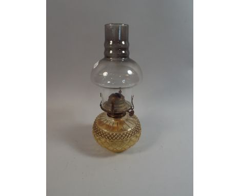 A Late Victorian Glass Oil Lamp