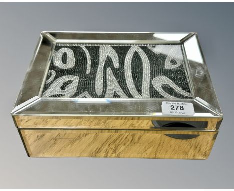 A Julien Macdonald "Safari Zebra" jewelled trinket box, 25.5 cm x 18.5 cm x 9.5 cm, brand new and in original packaging. 