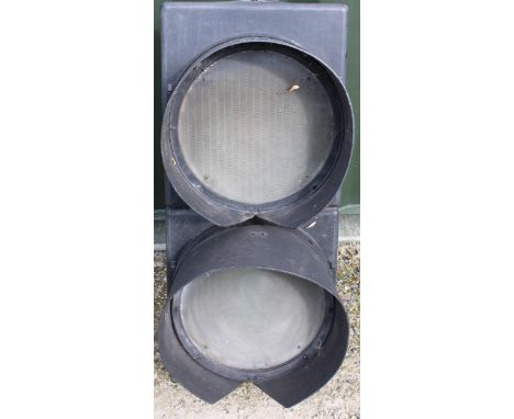Plessey Automation two lamp traffic light, H89cm 