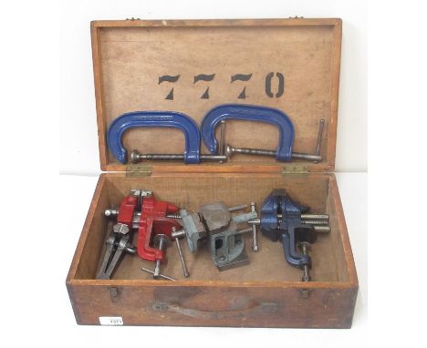 Vintage DOHM Ltd (Victoria Street, London) Wilson engineers machine turret vice, marked 0201 on inner chuck face. Width on ba