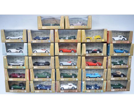 Twenty seven Brumm Oro 1/43 scale diecast model Jaguar car models, contents at least excellent, boxes at least good. 