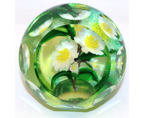 Caithness glass paperweight, Mountain Beauty, master sample 