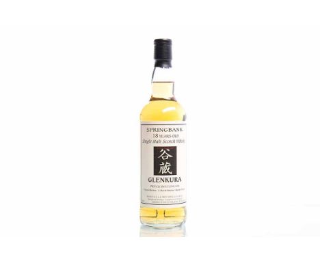 SPRINGBANK 18 YEARS OLD 'GLENKURA' 
Single Malt Scotch Whisky. This will be the last bottle offered by the original owner of 