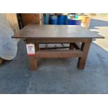 WELDING TABLE W/ 4' X 5' X 7/8" STEEL TOP, 32" TOP HEIGHT